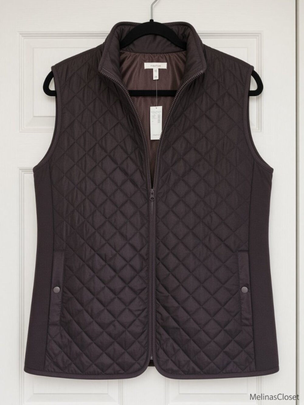 Maurices Brown Quilted Vest – 2X – NWT